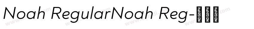 Noah RegularNoah Reg字体转换